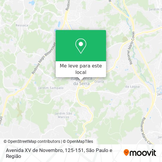 Avenida XV de Novembro, 125-151 mapa