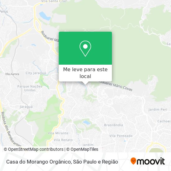 Casa do Morango Orgânico mapa