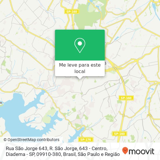 Rua São Jorge 643, R. São Jorge, 643 - Centro, Diadema - SP, 09910-380, Brasil mapa