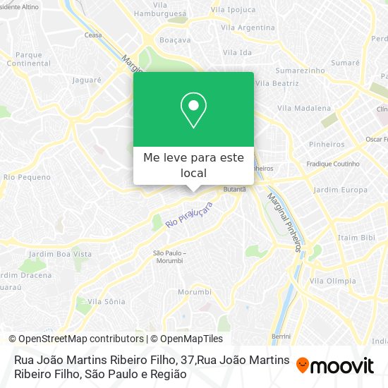 Rua João Martins Ribeiro Filho, 37,Rua João Martins Ribeiro Filho mapa