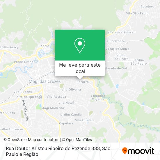 Rua Doutor Aristeu Ribeiro de Rezende 333 mapa