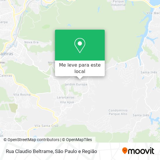 Rua Claudio Beltrame mapa