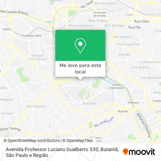 Avenida Professor Luciano Gualberto 530, Butantã mapa