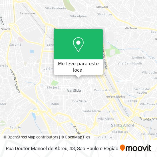 Rua Doutor Manoel de Abreu, 43 mapa