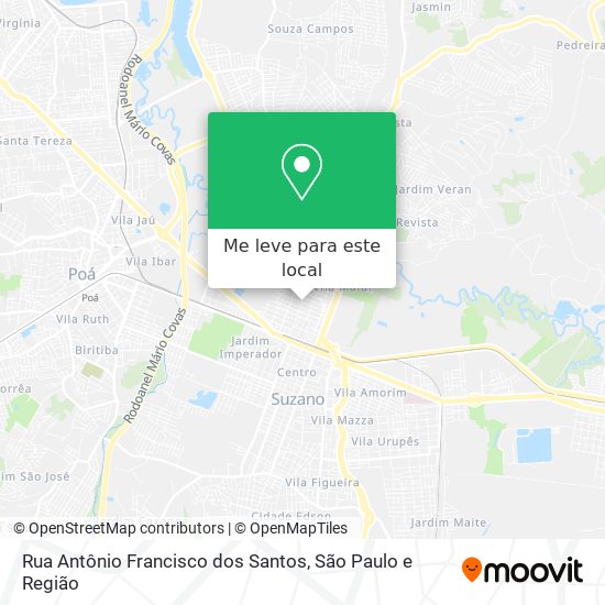 Rua Antônio Francisco dos Santos mapa