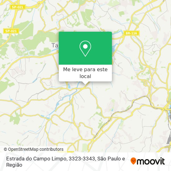 Estrada do Campo Limpo, 3323-3343 mapa