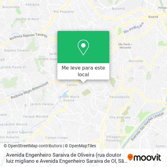 Avenida Engenheiro Saraiva de Oliveira mapa