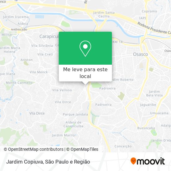 Jardim Copiuva mapa