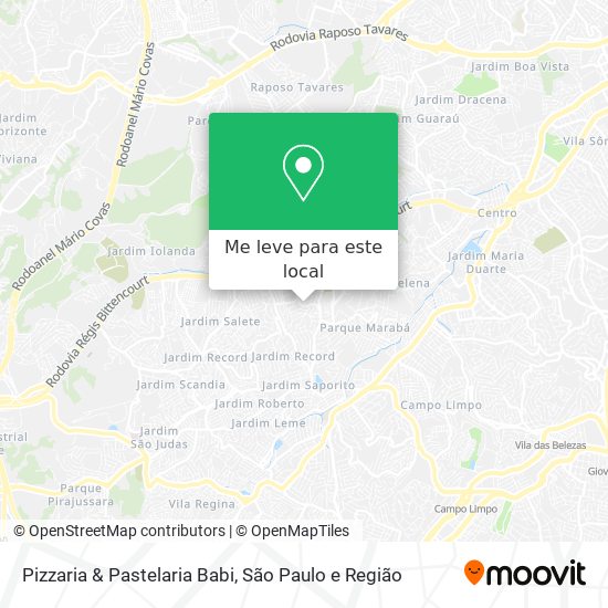Pizzaria & Pastelaria Babi mapa