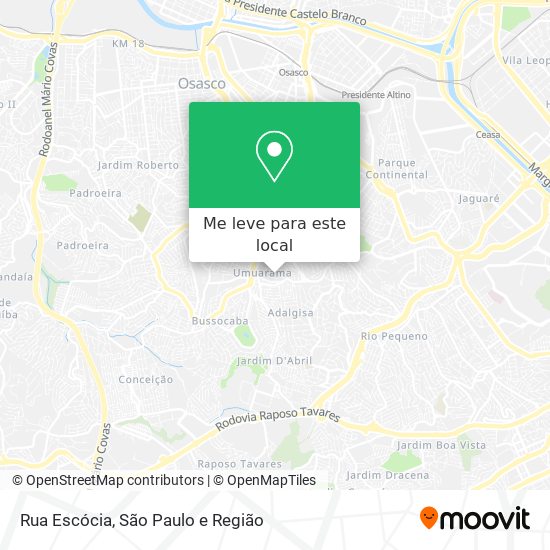 Rua Escócia mapa