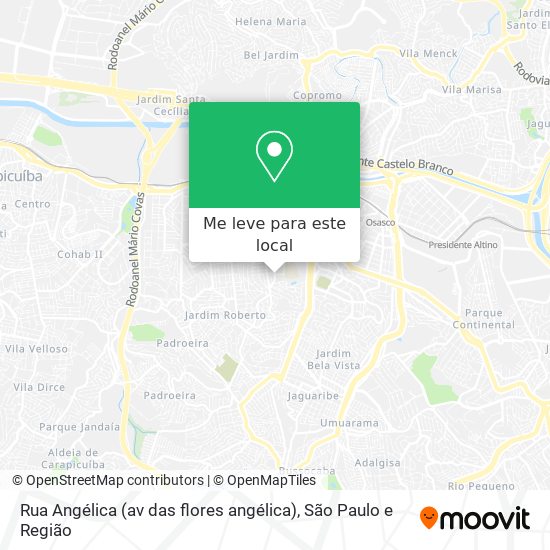 Rua Angélica (av das flores angélica) mapa