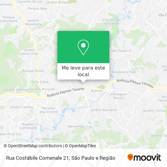 Rua Costábile Comenale 21 mapa