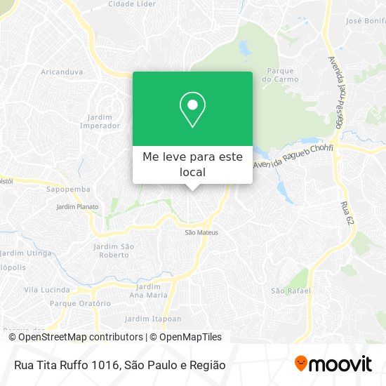 Rua Tita Ruffo 1016 mapa