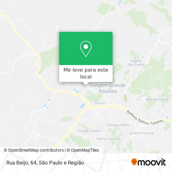 Rua Beijo, 64 mapa