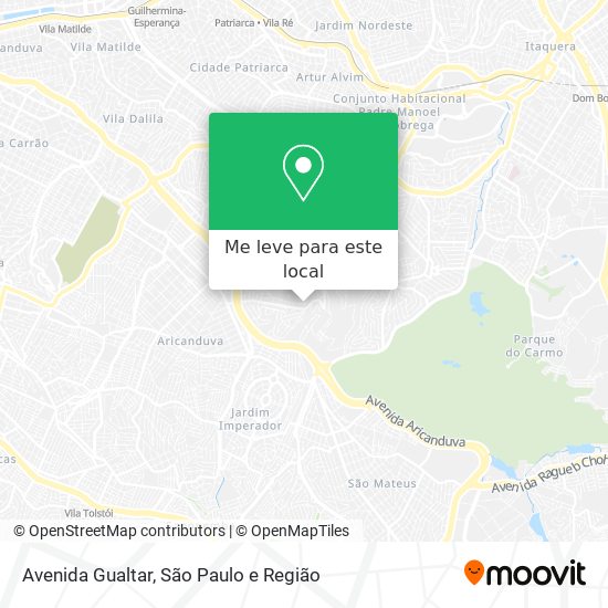 Avenida Gualtar mapa