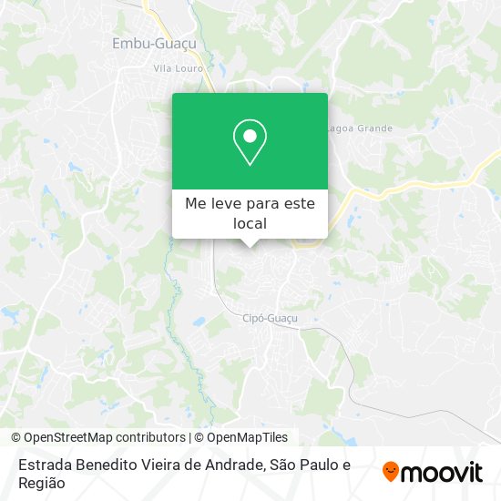 Estrada Benedito Vieira de Andrade mapa