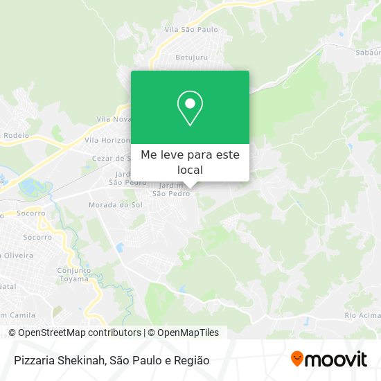 Pizzaria Shekinah mapa