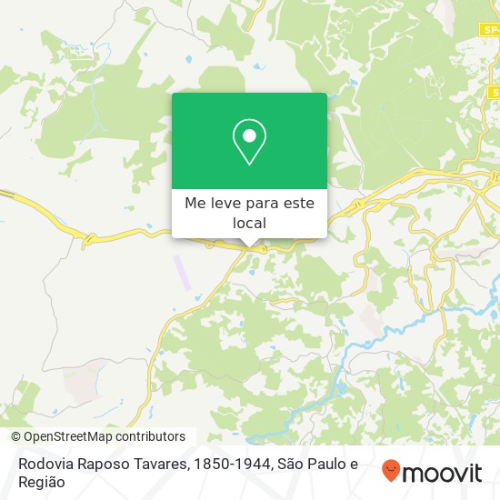 Rodovia Raposo Tavares, 1850-1944 mapa