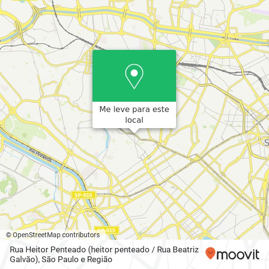 Rua Heitor Penteado (heitor penteado / Rua Beatriz Galvão), Perdizes São Paulo-SP mapa