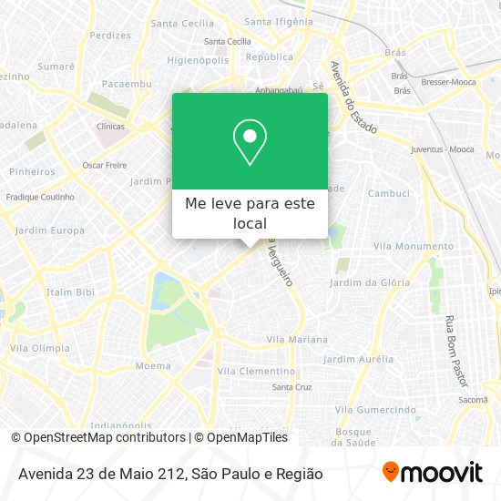 Avenida 23 de Maio 212 mapa