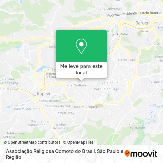 Associação Religiosa Oomoto do Brasil mapa