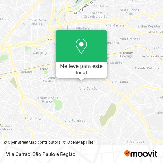 Vila Carrao mapa