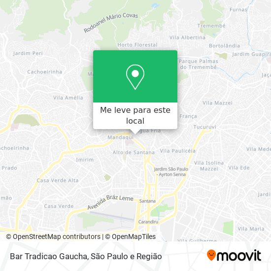 Bar Tradicao Gaucha mapa