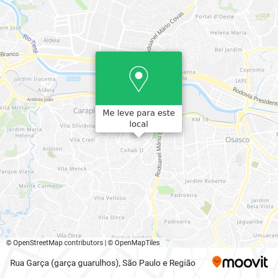 Rua Garça (garça guarulhos) mapa