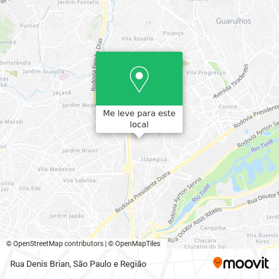 Rua Denis Brian mapa