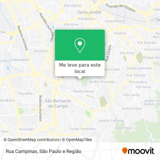 Rua Campinas mapa