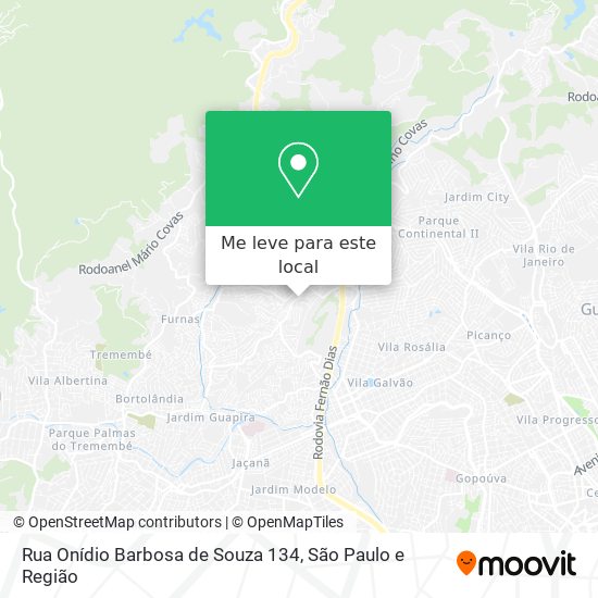 Rua Onídio Barbosa de Souza 134 mapa