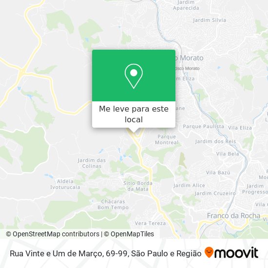 Rua Vinte e Um de Março, 69-99 mapa