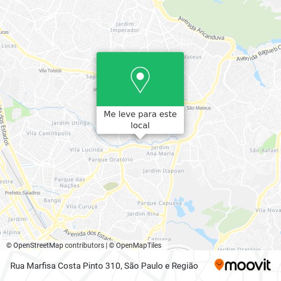 Rua Marfisa Costa Pinto 310 mapa