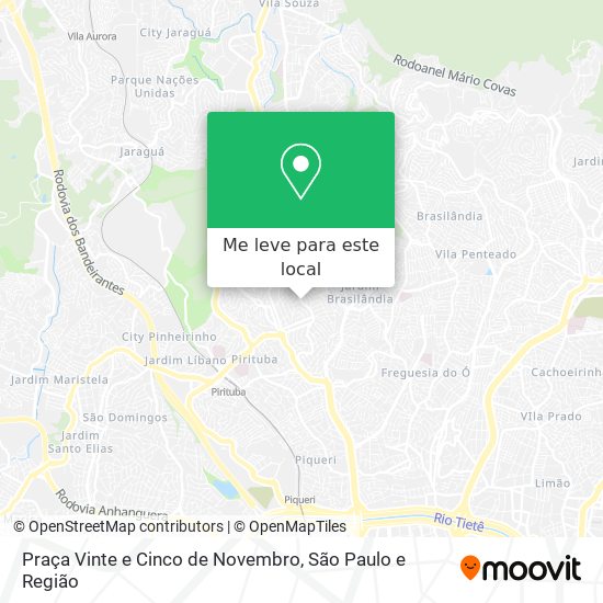 Praça Vinte e Cinco de Novembro mapa