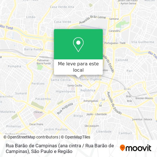 Rua Barão de Campinas (ana cintra / Rua Barão de Campinas) mapa