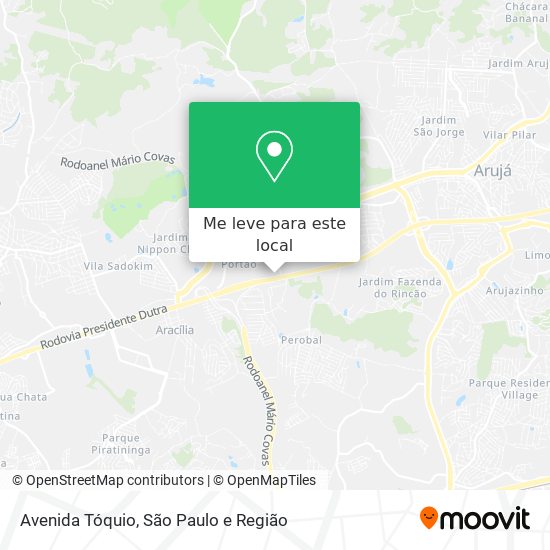 Avenida Tóquio mapa