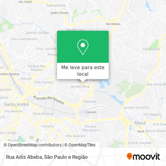 Rua Adis Abeba mapa