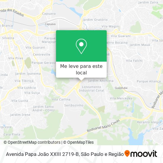 Avenida Papa João XXIII 2719-B mapa