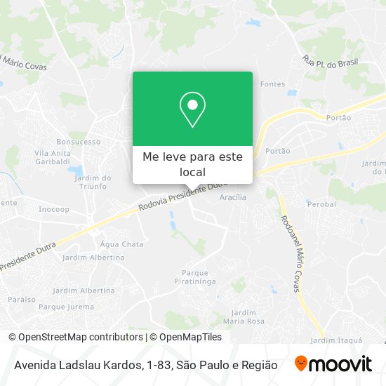 Avenida Ladslau Kardos, 1-83 mapa