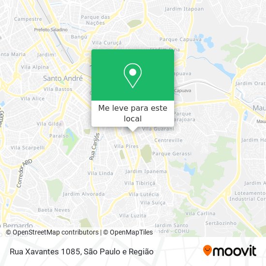 Rua Xavantes 1085 mapa