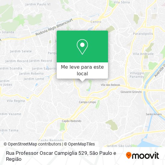 Rua Professor Oscar Campiglia 529 mapa