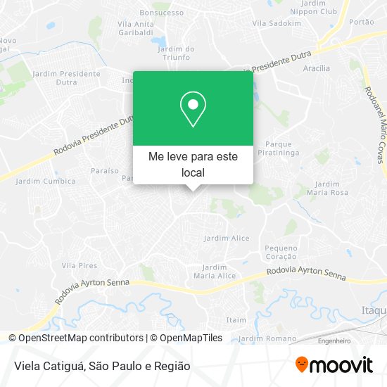 Viela Catiguá mapa