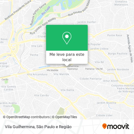Vila Guilhermina mapa
