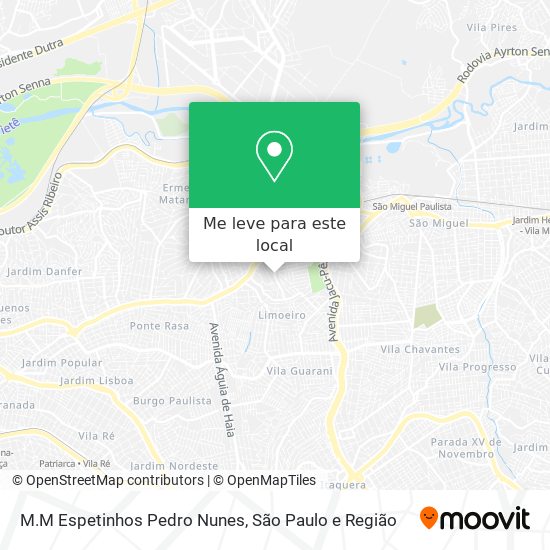 M.M Espetinhos Pedro Nunes mapa