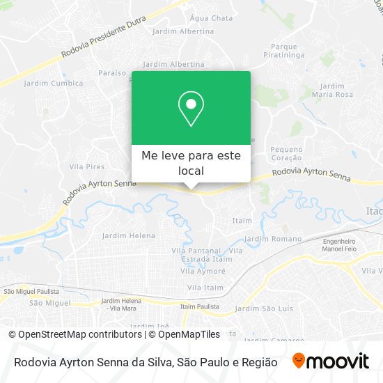 Rodovia Ayrton Senna da Silva mapa