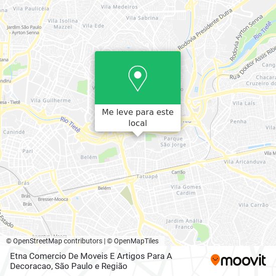 Etna Comercio De Moveis E Artigos Para A Decoracao mapa