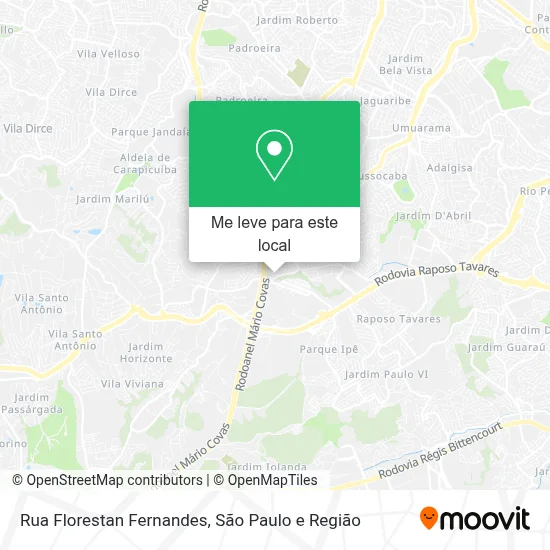 Rua Florestan Fernandes mapa