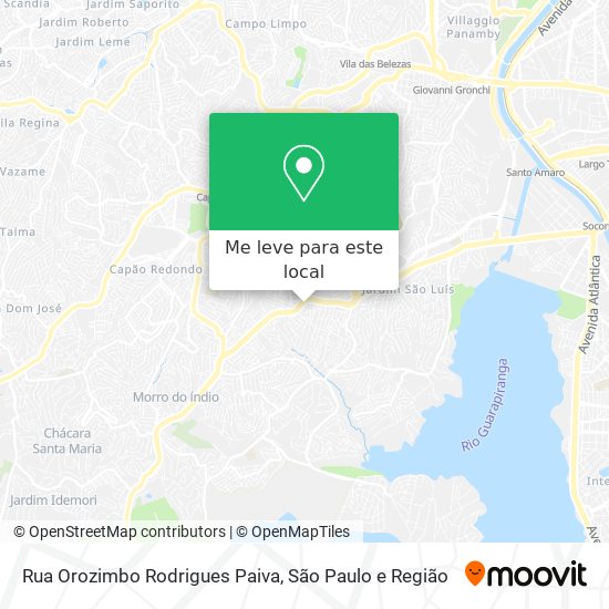 Rua Orozimbo Rodrigues Paiva mapa