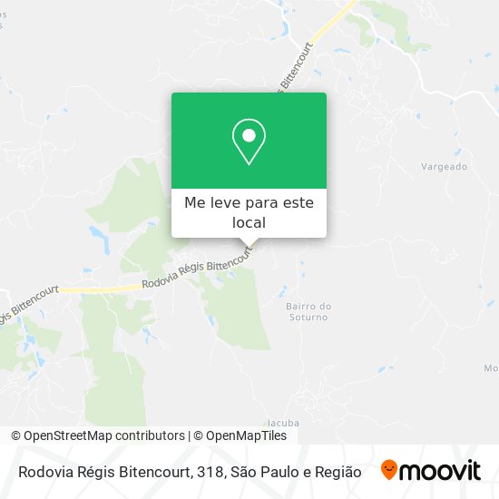 Rodovia Régis Bitencourt, 318 mapa