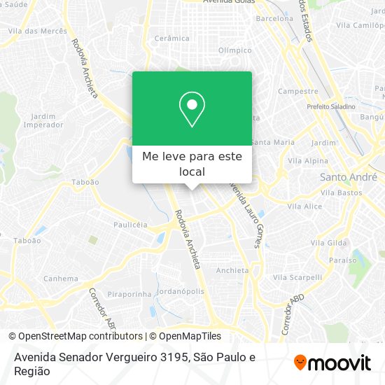 Avenida Senador Vergueiro 3195 mapa